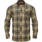 Men - Sportswear Garment Shirts Härkila Driven Hunt Flannel Shirt - Light Teak Check