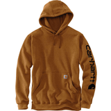 Carhartt Clothing Carhartt Men's Loose Fit Midweight Logo Sleeve Graphic Hoodie - Brown
