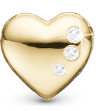 Christina Jewelry Secret Hearts Charm - Gold/Topaz
