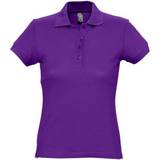 Purple - Women Polo Shirts Sol's Women's Passion Pique Polo Shirt - Dark Purple