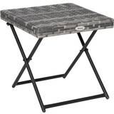 Outdoor Bistro Tables Garden & Outdoor Furniture OutSunny Folding Rattan Coffee Table