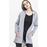 Urban Classics Women Jackets Urban Classics Women's Long Hoodie Parka, Long Jumper with Drawstring Zip, Long Sleeves Jumper with Pockets & Elasticated Cuffs, Long Cardigan with Hoodie, Colour: Summerolive