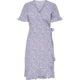 Only Olivia Wrap Short Dress - Violet