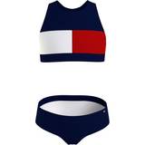 Bikinis Children's Clothing Tommy Hilfiger Colour-Blocked Crop Top Bikini Set - Desert Sky