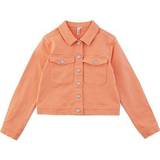 Cotton Jackets Little Pieces Emla Denim Jacket - Peach Cobber/Light Wash (17122142)
