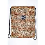 Brown Gymsacks Hype Leopard Drawstring Bag (One Size) (Beige/Brown)