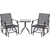 Outdoor Rocking Chairs Garden & Outdoor Furniture on sale OutSunny Glider Rocking Chair x2 & table