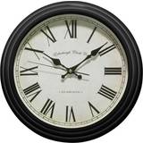 Clocks Premier Housewares Ridged Wall Black Wall Clock