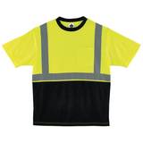 Green Hoodies Ergodyne Front Safety T-Shirt,5XL,Lime