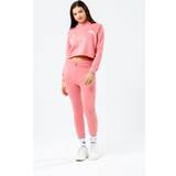 Pink Tracksuits Hype Kids Crop Pullover Hoodie and Jogger Set