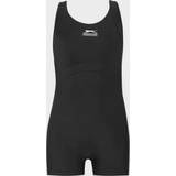 Slazenger Junior Girl's Boyleg Swimming Suit - Black