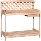 Potting Benches OutSunny Outdoor Garden Potting Table