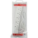 Power Strips & Extension Cords Status 6-Way 2 Metre Surge Protected Extension Lead White