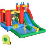 Plastic Water Slide OutSunny Water Slide 6 in 1 Bounce House