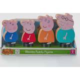 Pigs Toy Figures Peppa Pig Wooden Family Figures