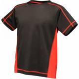 Black T-shirts Regatta Childrens/kids Beijing Tshirt (classic Red/black)