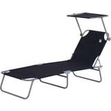 Sun Beds OutSunny Reclining Chair 84B-001BK Aluminum, Polyester Black