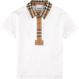 Elastane Polo Shirts Children's Clothing Burberry Johane Logo Polo Shirt - White