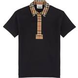 Short Sleeves Tops Children's Clothing Burberry Johane Logo Polo Shirt - Black