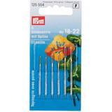 Prym Embroidery Needles Chenille Sharp Point No. 24 Silver col with Gold Eye 0.80 x 37 mm