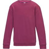 S Sweatshirts AWDis Kid's Plain Crew Neck Sweatshirt - Hot Pink