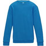 S Sweatshirts AWDis Kid's Plain Crew Neck Sweatshirt - Sapphire Blue