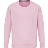 Pink Sweatshirts Children's Clothing AWDis Kid's Plain Crew Neck Sweatshirt - Baby Pink