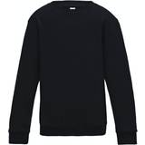 S Sweatshirts AWDis Kid's Plain Crew Neck Sweatshirt - Deep Black
