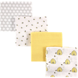Hudson Flannel Receiving Blankets 4-pack Bee Hives