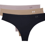 Under Armour Knickers Under Armour Pure Stretch Thong 3-pack - Black/Beige