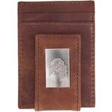 Leather Money Clips Eagles Wings Ohio State University Flip Wallet - Brown