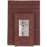 Leather Money Clips Eagles Wings University of Oklahoma Flip Wallet - Brown