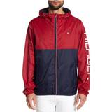 Tommy Hilfiger Men - XL Rain Clothes Tommy Hilfiger Colorblock Hooded Rain Jacket - Red
