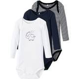 Stripes Bodysuits Children's Clothing Name It Elephant Romper 3-pack - Dark Sapphire (13206300)