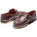 Block Heel Low Shoes Timberland Classic Leather Boat Shoe