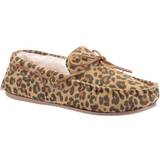 Hush Puppies Moccasins Hush Puppies Womens/Ladies Allie Leopard Print Suede Slippers (5 UK) (Brown)