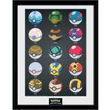 GB Eye Pokémon Pokeballs Unisex flerfärgad Framed Art