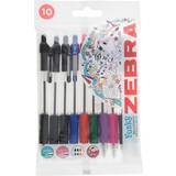 Pink Ballpoint Pens Zebra Grip Ballpoint Pens Asstd 10 Pack
