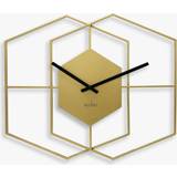 Clocks Acctim Addison Geometric Wire Wall Gold Wall Clock