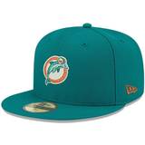 New Era Men's Aqua Miami Dolphins Omaha Throwback 59FIFTY Fitted Hat