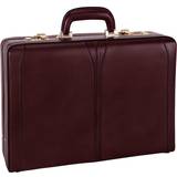 McKLEIN 4.5 in. Turner Burgundy Top Grain Cowhide Leather Expandable Attache Briefcase, Red