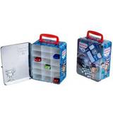 Bosch Theo Klein 8726 Service Tin Collecting Case for 18 Cars (in Scale 1:64) Toy, Multicolour