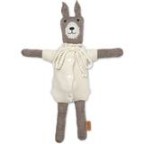 Ferm Living Soft Toys Ferm Living Lee Rabbit Family Cuddly toy Mum & her 3 babies H 40 cm Knitted Merino wool Beige