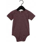 Polyester Bodysuits Children's Clothing Bella+Canvas Baby Jersey Short Sleeve Onesie - Heather Maroon (UTPC2922)