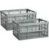 Boxes & Baskets on sale Stax Plastic Crate 37.2 Litres Grey by Premier Storage Box