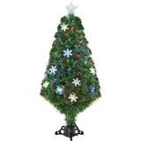 With Lighting Christmas Trees Homcom 4FT Prelit Artificial Christmas Tree 120cm