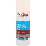 Plasti-Kote Trade 4-in-1 Rust Stop Spray Paint White 400ml