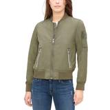 Levi's Women's Zip-Detail Bomber Jacket - Army Green