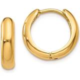 Finest Gold Round Hinged Hoop Earrings - Gold