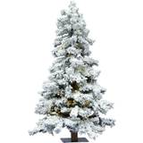 Porcelain Christmas Trees Vickerman 5 Flocked Spruce Artificial Warm White Dura-Lit LED Lights Christmas Tree